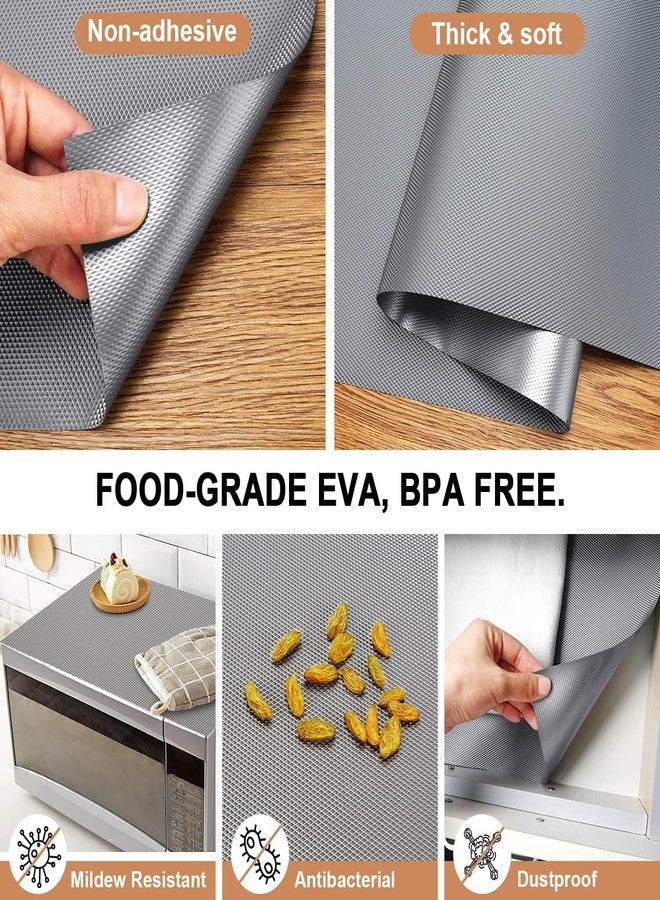 CLAPONE Kitchen Mats for Shelves/Fridge Liners/PVC Mats for Kitchen/Shelf Liners/Multipurpose Anti-Slip Mat/Sheet for Fridge/Kitchens/Cupboard/Drawers/EVA Mat (PaleGrey, 45cm X 2.5 Mitre) - Image 4